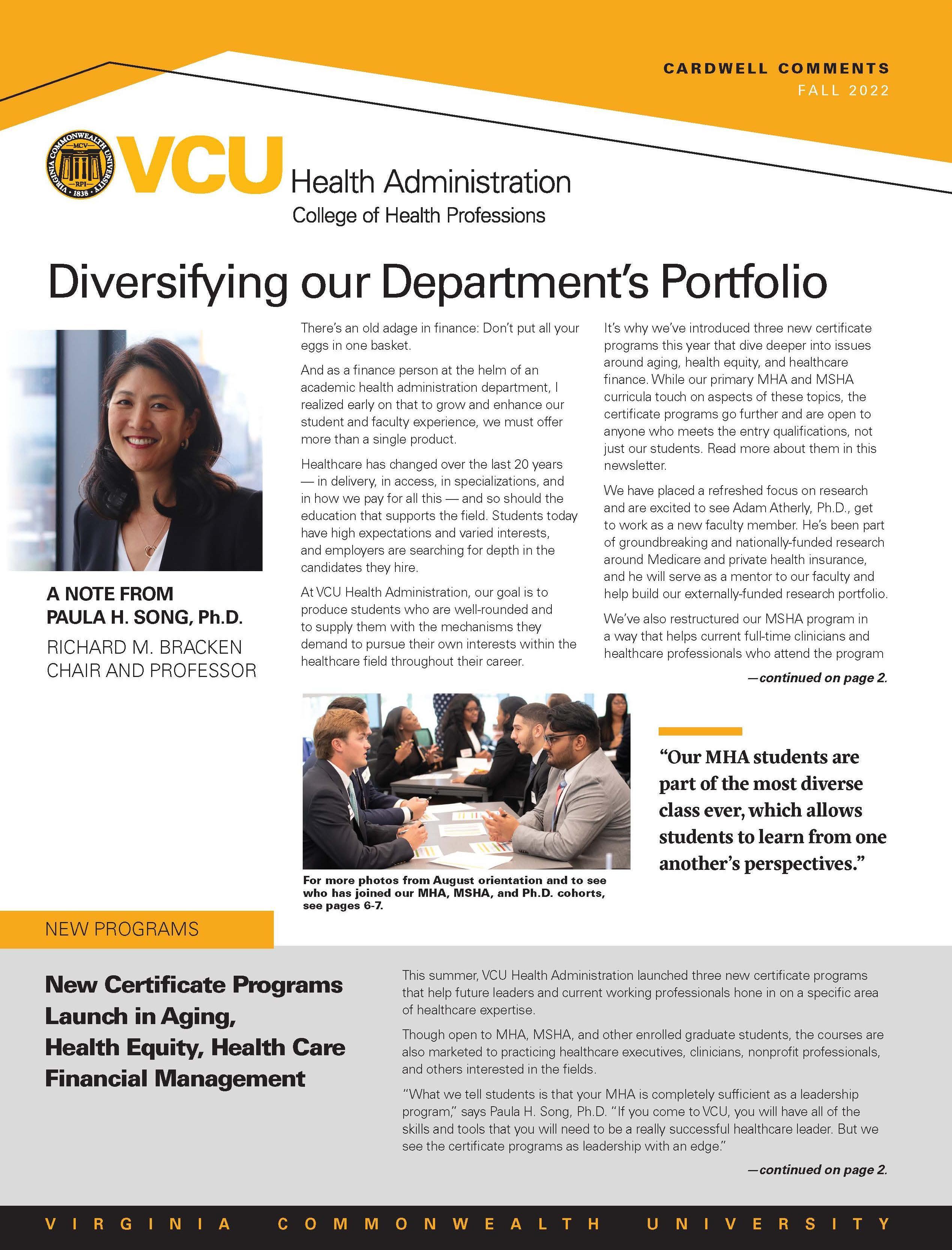 Featured News — VCU College of Health Professions