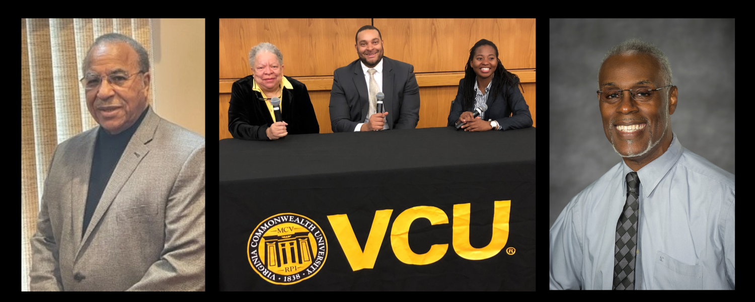 Phillip D. Brooks (MHA ‘71), Brenda Williams MHA ‘76 (pictured with William Clinton, MHA '15, and Ciara Jones MHA '19, during a November 2018 panel), and Dr. Michael Pyles (HSOR PhD ‘90)
